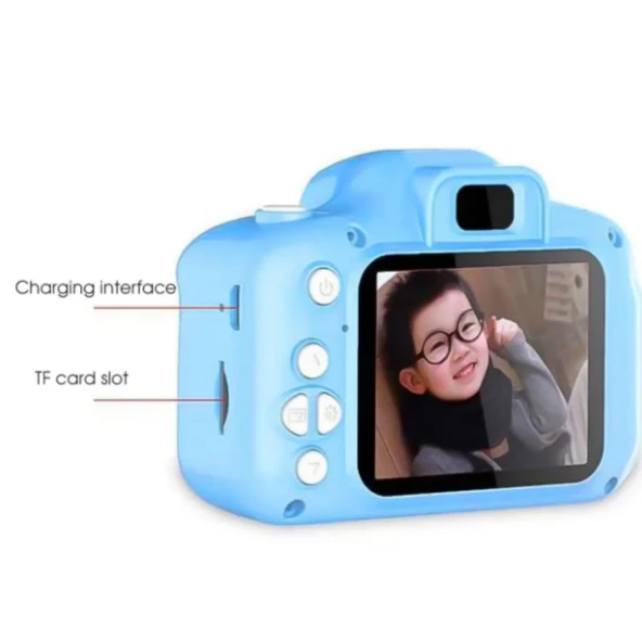 Ozmik CMR9 PLUS  Mini 1080p Hd Çocuk Kamera Dijital Fotoğraf Makinesi 2.0 Inç Ekran 13Mp 2025 MAVİ - 4