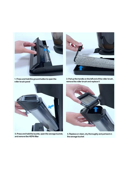 srfn ticaret Tineco Floor One S5/S5pro 2/S5pro/S5 İçin Rulo Fırça ve Hepa Filtre Seti - 4
