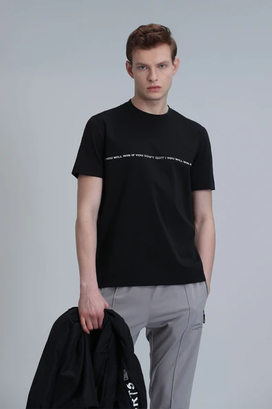 Lufian 111020211 Carlos Modern Grafik T- Shirt Erkek Tişort