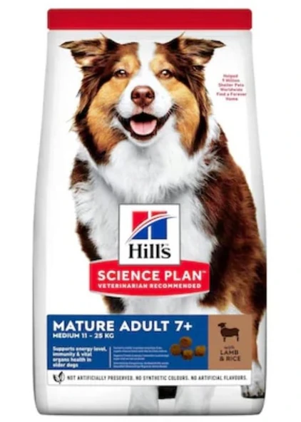 Hill's Mature 7+ Kuzu Etli ve Pirinçli Yaşlı Köpek Maması 3 KG Açık Mama - 1