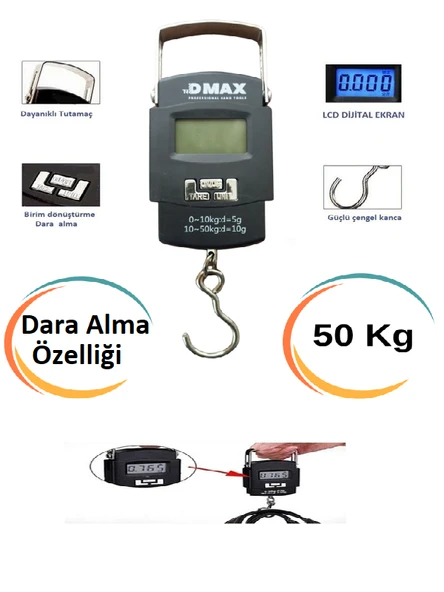 DMAX Ditijal El Terazisi Kantarı - 50 Kg