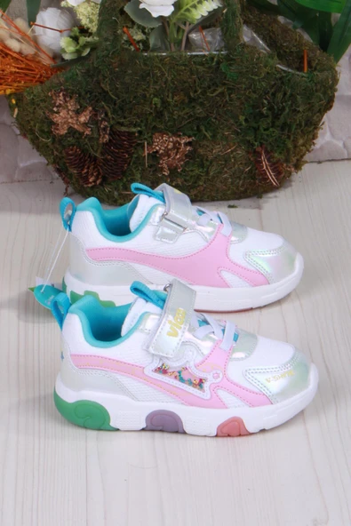 Vicco 346.P25Y.180 Beyaz Queen Anatomik Işıklı Kız Çocuk Ayakkabı - Resim 2