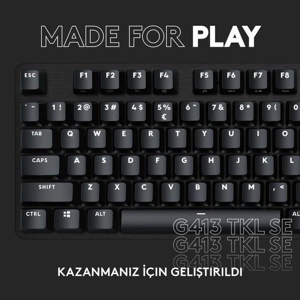 Logitech G413 TKL Kablolu Mekanik Oyuncu Klavyesi 920-010564 - Resim 9