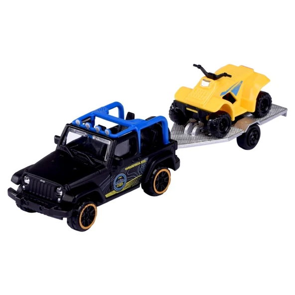 Majorette Trailer Jeep Wrangler + Quad