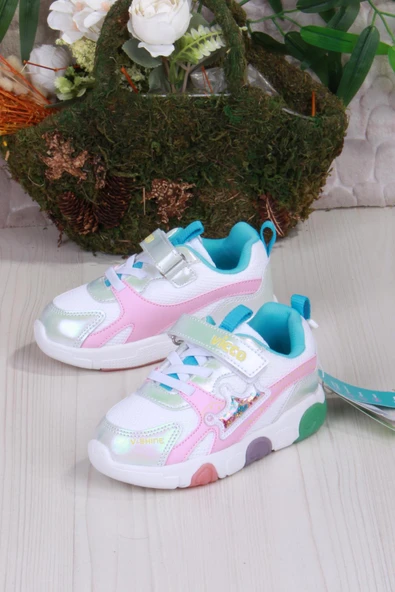 Vicco 346.P25Y.180 Beyaz Queen Anatomik Işıklı Kız Çocuk Ayakkabı - Resim 8