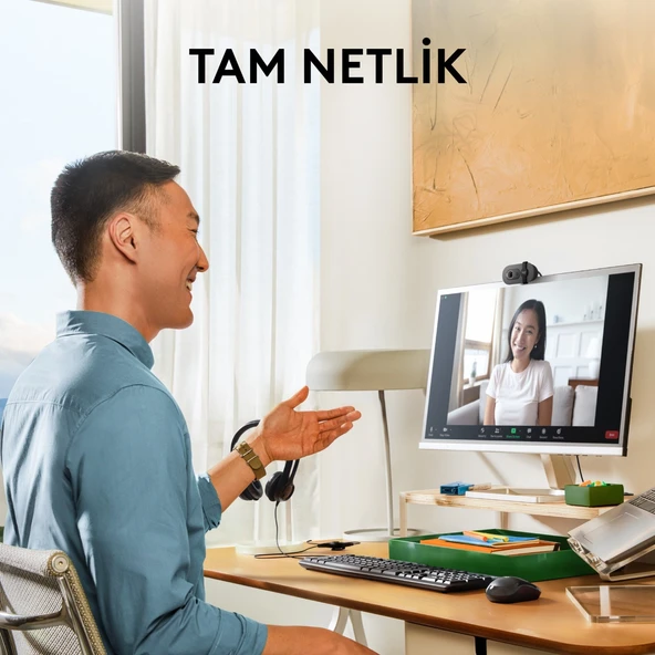 Logitech BRIO 100 Full HD 1080p Gizlilik Kapaklı Mikrofonlu Web Kamerası - Siyah - 2