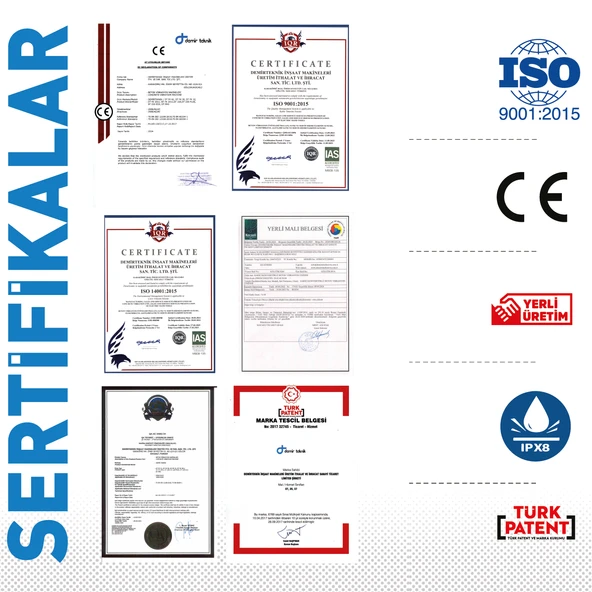 Beton Vibratörü Kendinden Konvertörlü 75 mm - DT 220 Eco - 8