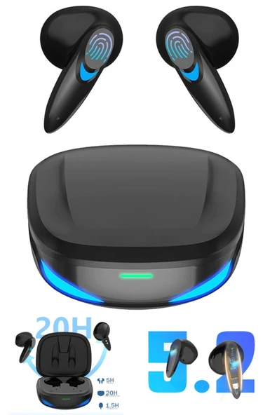 Ozmik  G10 Bt 5.2 Düşük Gecikmeli Kablosuz Dokunmatik Gaming Bluetooth Oyuncu Kulaklığı SİYAH