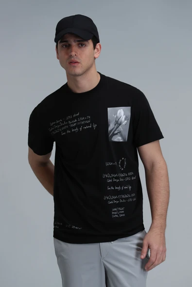 Lufian 111020219 Fred Modern Grafik T- Shirt Erkek T-Shirt