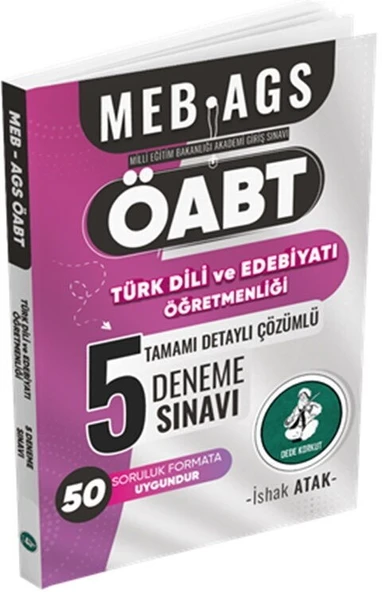 2025 MEB AGS ÖABT Türk Dili ve Edebiyatı Öğretmenliği Tamamı Detaylı Çözümlü 5 Deneme Sınavı Atak