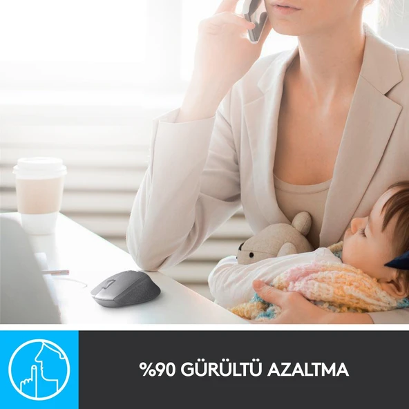 Logitech M330 Sessiz Kablosuz Optik Mouse - Mavi - Resim 2