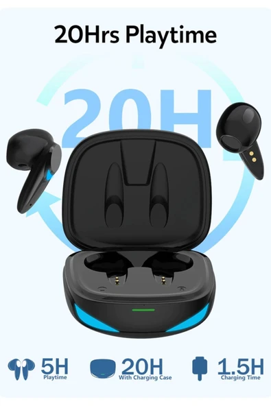 Ozmik  G10 Bt 5.2 Düşük Gecikmeli Kablosuz Dokunmatik Gaming Bluetooth Oyuncu Kulaklığı SİYAH - 2