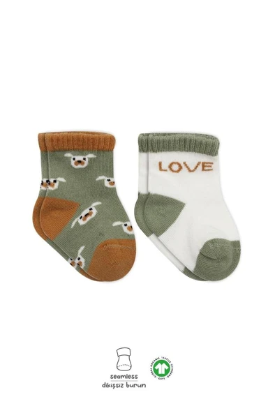 Nessiworld Bistyle Love Dog Penye Soket Çorap 2'Li BS10118 Nil
