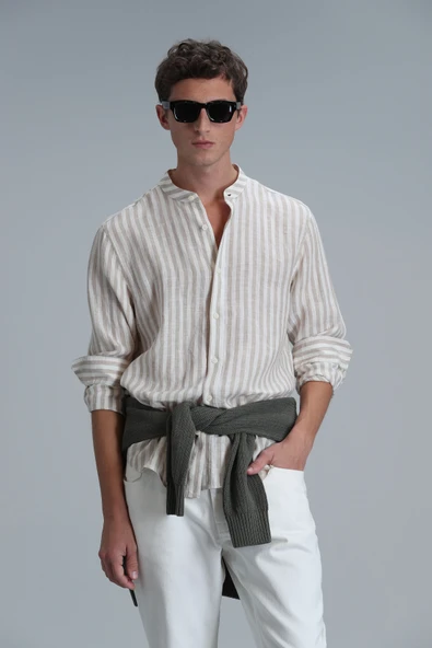 Lufian 111010624 Fast Hakim Yaka Basic Gömlek Comfort Fit Erkek Gömlek - Resim 8