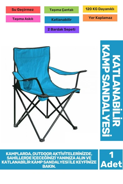Su Geçirmez 120 Kg Dayanıklı Çantalı Katlanabilir Taşıma Askılı Balıkçı Piknik Kamp Sandalyesi