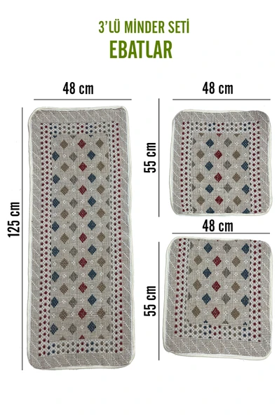 Oto Koltuk Kilim 3 Parça Set Terletmez Jüt İplik Universal Minder - 5