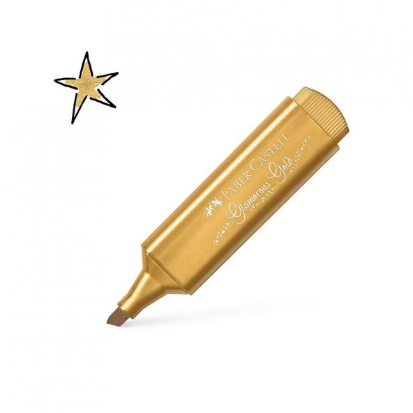 Faber-Castell Fosforlu Kalem 46 Metali̇k Altin Glamorous Gold - 2