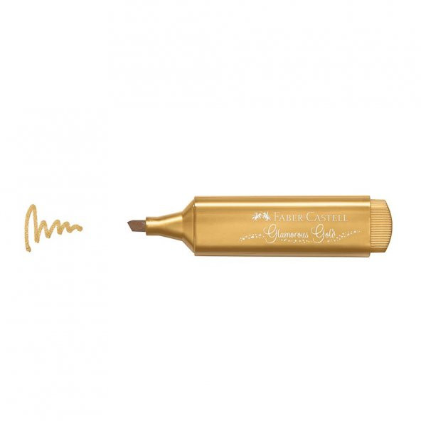 Faber-Castell Fosforlu Kalem 46 Metali̇k Altin Glamorous Gold - 3