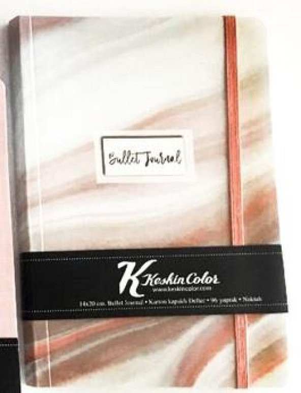 Keskin Color 14x20 80 Yaprak Journal Kareli Lastikli Ciltli Defter - 2