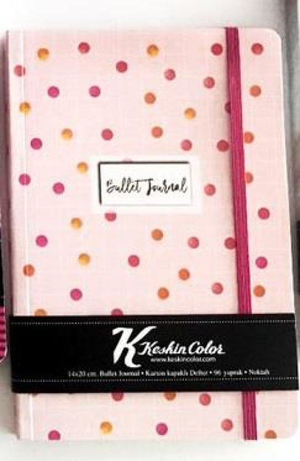 Keskin Color 14x20 80 Yaprak Journal Kareli Lastikli Ciltli Defter - 3