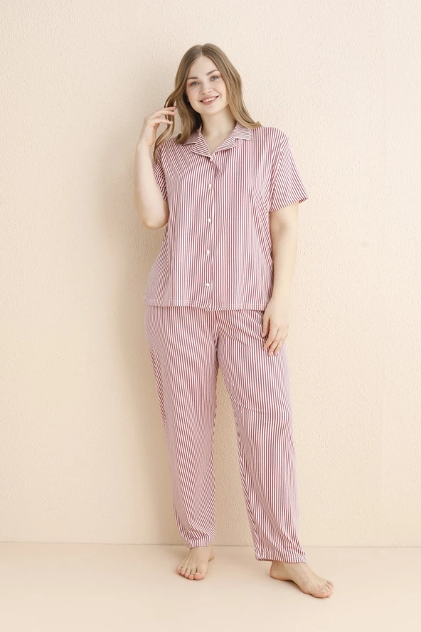Mihra 50501-882 Kadın Büyük Beden Pijama Takımı