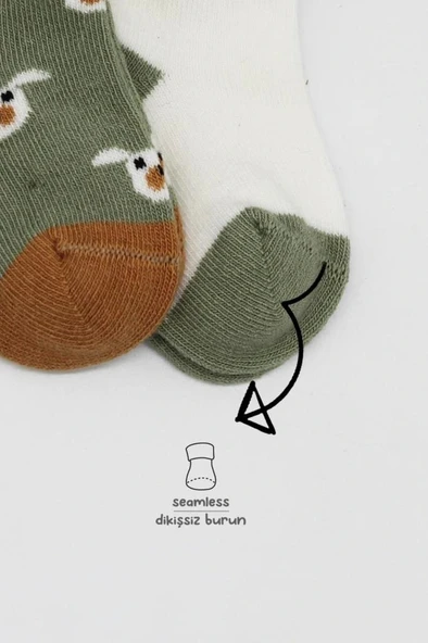 Nessiworld Bistyle Love Dog Penye Soket Çorap 2'Li BS10118 Nil - Resim 3