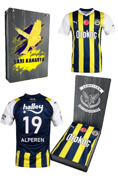 Fenerbahçe Orijinal 23/24 Çocuk Forma Kişiye Özel Ahşap Kutulu