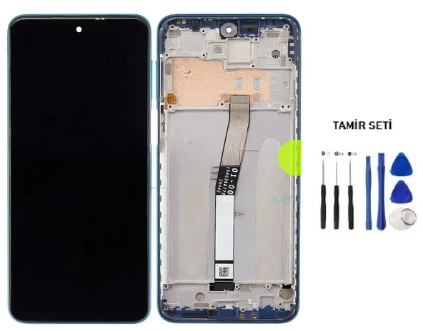 Tkgz Xiaomi Redmi NOTE 9 PRO Lcd Ekran Dokunmatik SERVİCE PACK - FULL ÇITALI YEŞİL + TAMİR SETİ - 2