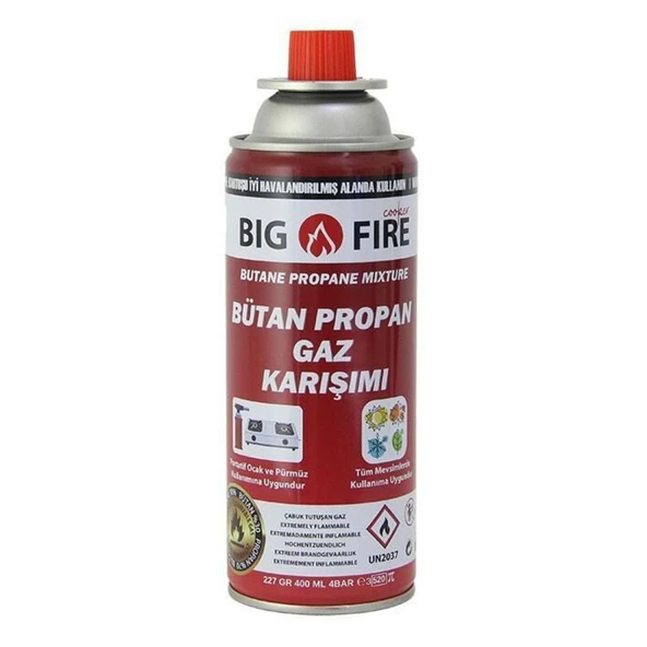 Kamp Ocak Gazı - Valfli Kartuş - Big Fire Power - 227gr - BGF-227 - 2