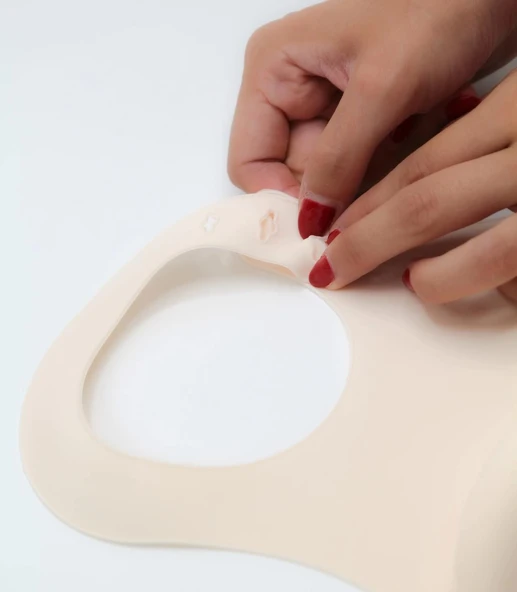 Babyjem Mini Silikon Önlük 718 Ekru - 3