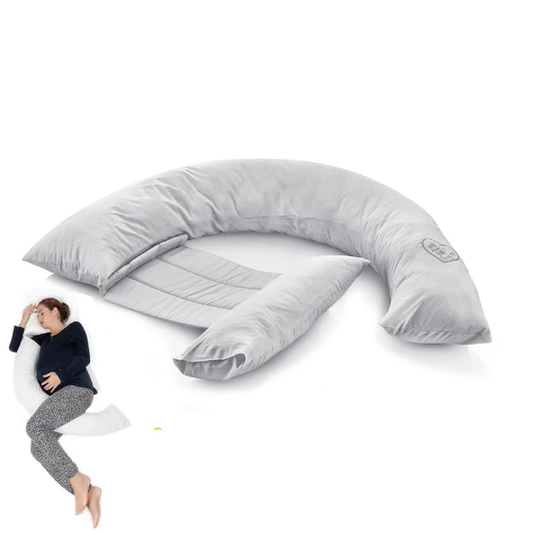 Babyjem Sırt Destekli Hamile Ve Emzirme Yastığı 198 Gri ürün görseli 1