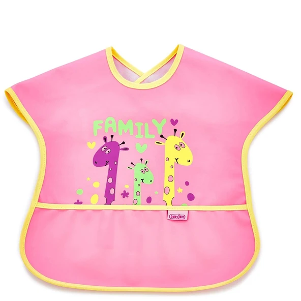 Babyjem Poli Muşamba Büyük Mama Önlüğü 029 Pembe ürün görseli