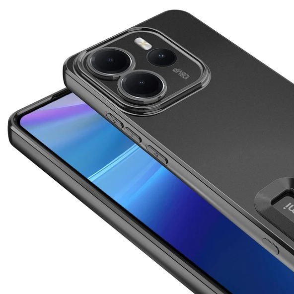 Xiaomi Redmi Note 14 4G Kılıf Logo Gösteren Parlak Kenarlı Kamera Lens Korumalı Şeffaf Omega Silikon Kapak - Resim 12