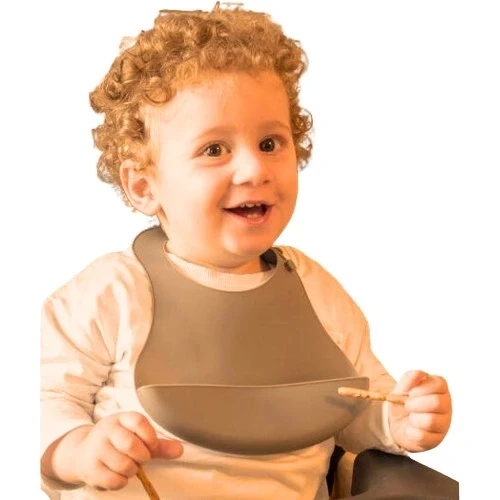Babyjem Mini Silikon Önlük 718 Latte - 2