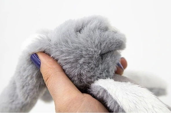 Nessiworld   Tutmalı Peluş Mini Tavşan 842 Gri - 4