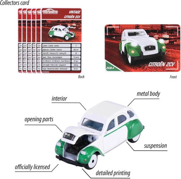 Majorette Vintage Metal Diecast CITROEN 2CV - 6