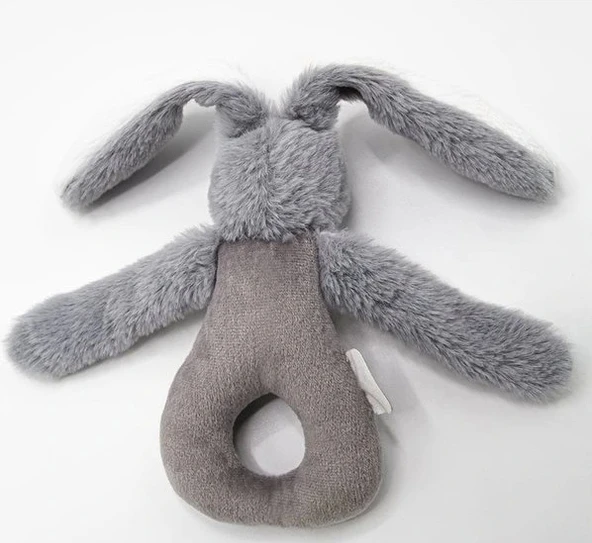 Nessiworld   Tutmalı Peluş Mini Tavşan 842 Gri - Resim 2