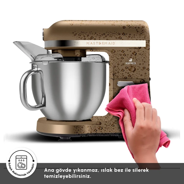 Karaca Mastermaid Chef Pro Çift Kollu Hamur Yoğurma Makinesi Walnut Brown 1750 W 5L - 7