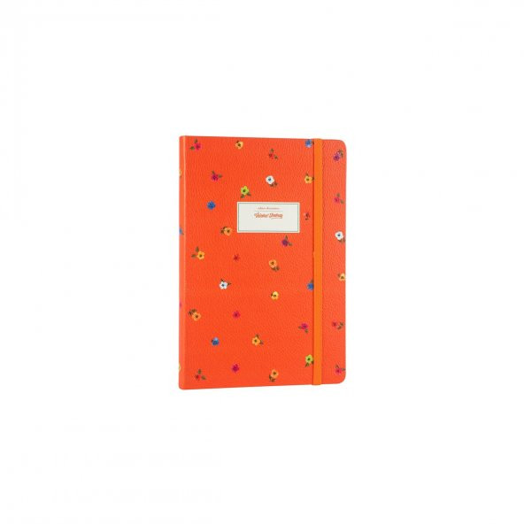 Victorias Journals 14x20 Mini Flowers Noktalı Sert Kapak Lastikli Defter - 4