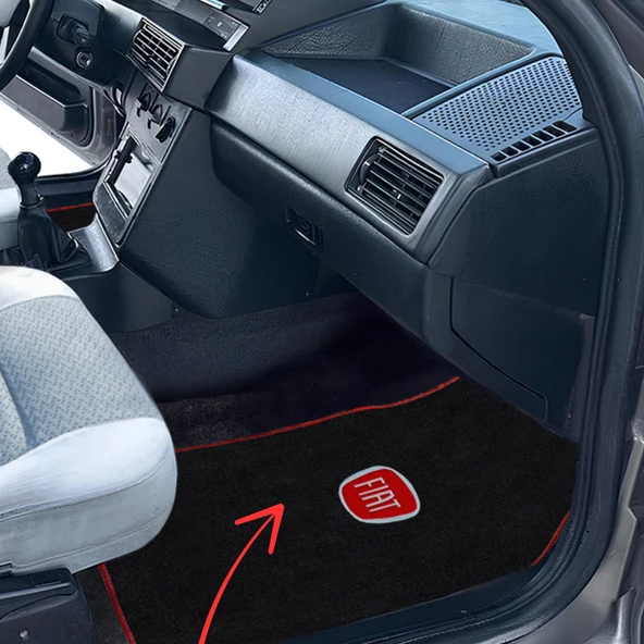 Fiat Tipo Tempra uyumlu 5 Parça Nakışlı Siyah Araç Oto Halı Paspas