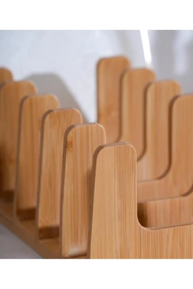Tasarım Bambu Tabaklık 6 Gözlü Tabaklık
