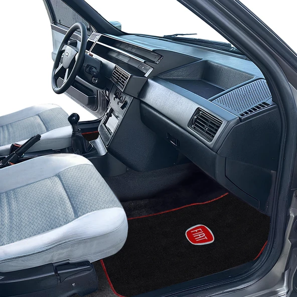 Fiat Tipo Tempra uyumlu 5 Parça Nakışlı Siyah Araç Oto Halı Paspas - 3