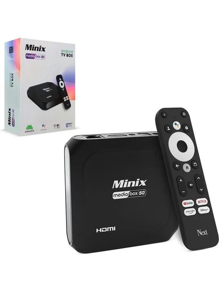 NEXT Minix Media Box 5G 4K Android TV Box PRO 2GB RAM, 32GB