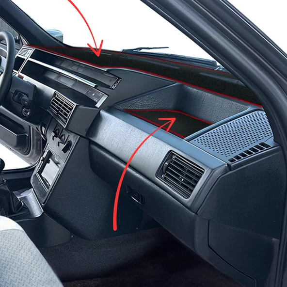 Fiat Tipo Tempra Nakışlı Torpido Kaplama Koruma Halısı Örtüsü - Resim 2