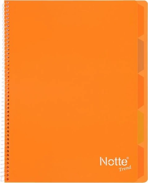 Notte Trend Plastik Kapak A4 40 Yaprak Kareli Spiralli Defter - 11
