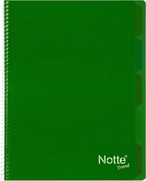 Notte Trend Plastik Kapak A4 40 Yaprak Kareli Spiralli Defter - 3