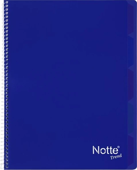 Notte Trend Plastik Kapak A4 40 Yaprak Kareli Spiralli Defter - 6