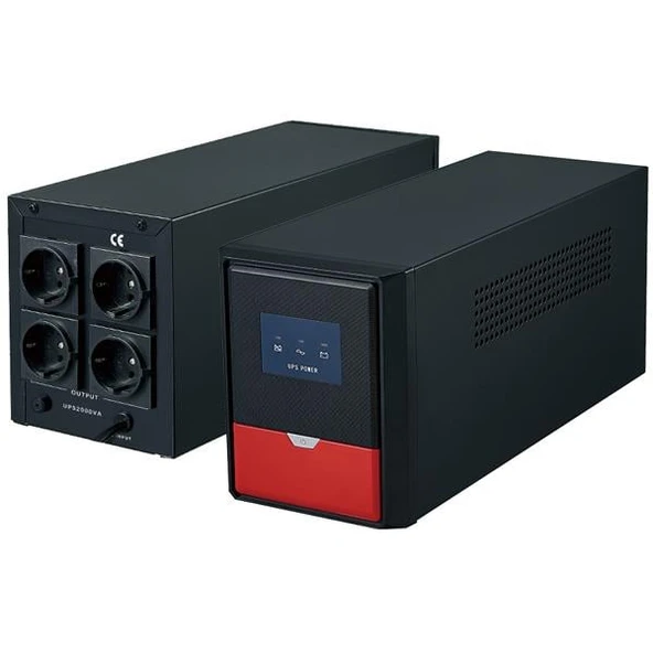 Andees AD-2000 2000VA 12V9ahx2 UPS Kesintisiz Güç Kaynağı Line - İnteraktif (430X210x235mm)