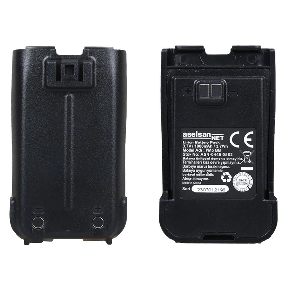 Aselsan A446C PM5BB LI-ON 3.7V 1000Mah Yedek Lityum Batarya Pili
