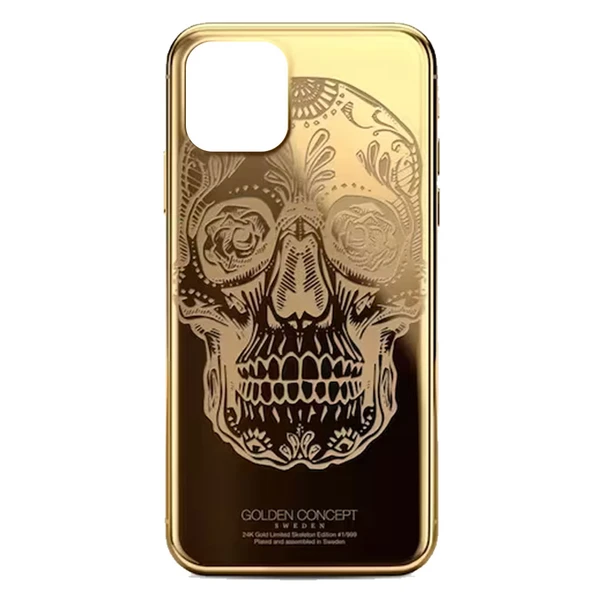 Apple iPhone 11 Pro Max Uyumlu Kuru Kafa Gold Kılıf